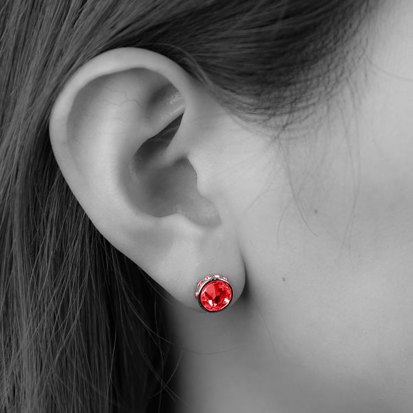 Capana - CP019-RED ワンポイントピアス/RED | BRYAN