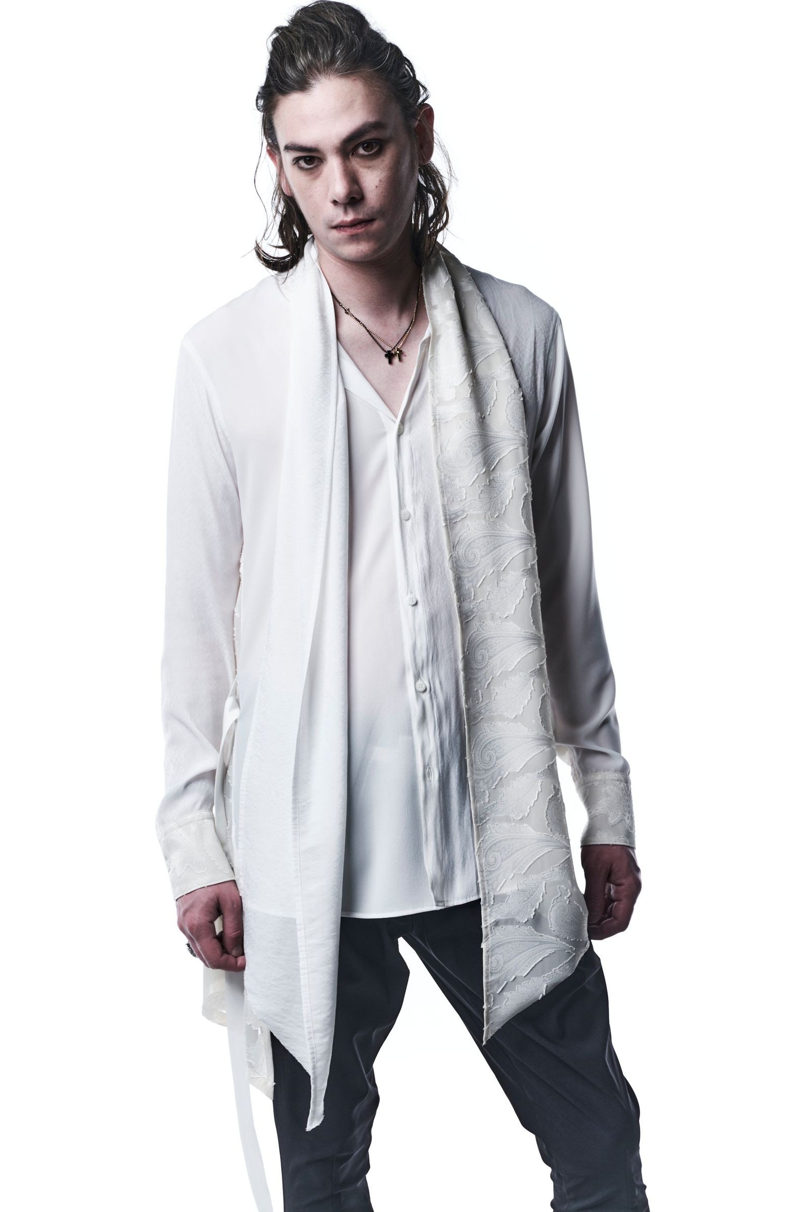 kiryuyrik - ストールシャツ StoalShirts シャツ CrazyPattern / White