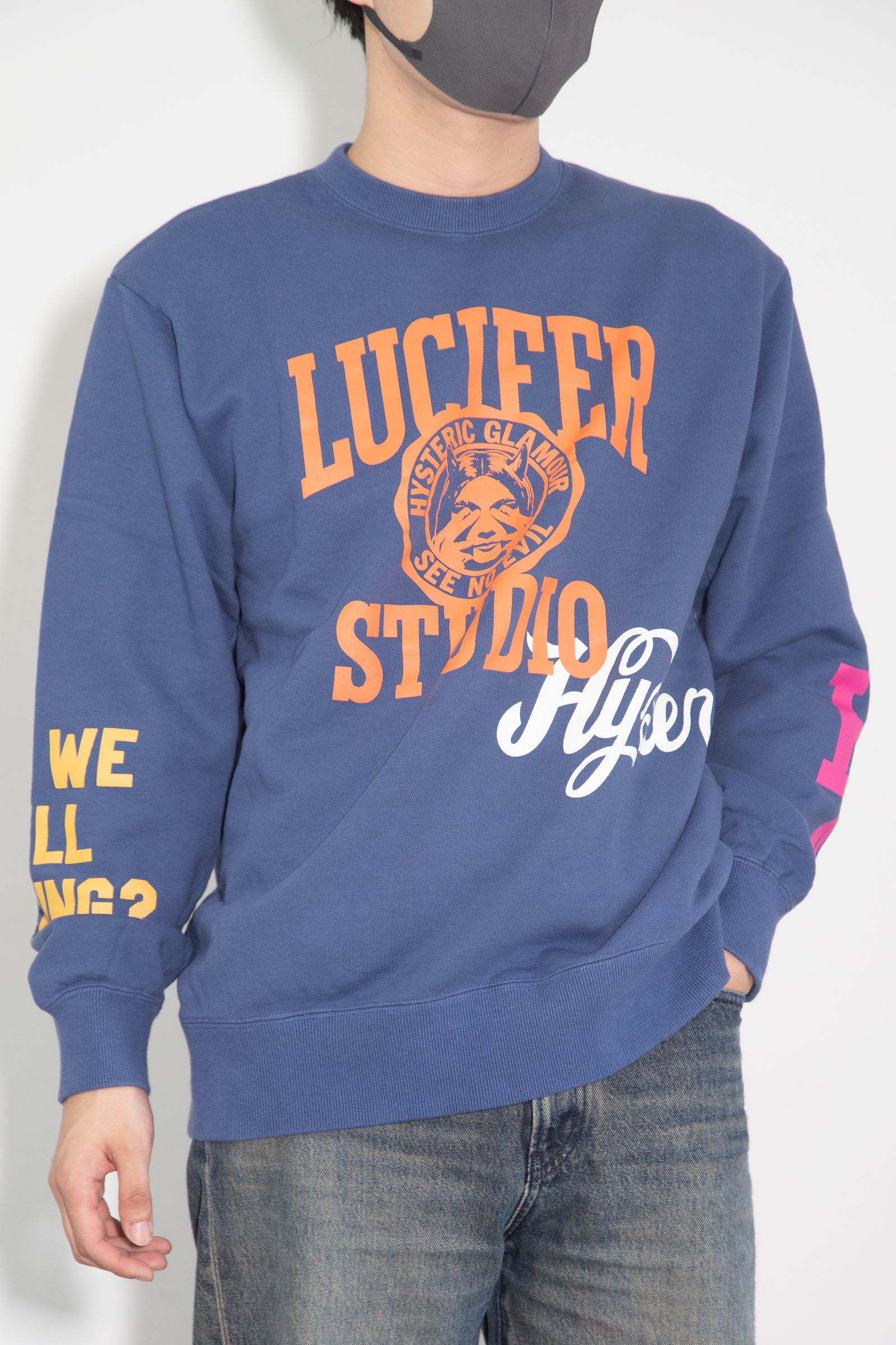 HYSTERIC GLAMOUR - LUCIFER STUDIO スウェット / ネイビー | Tempt