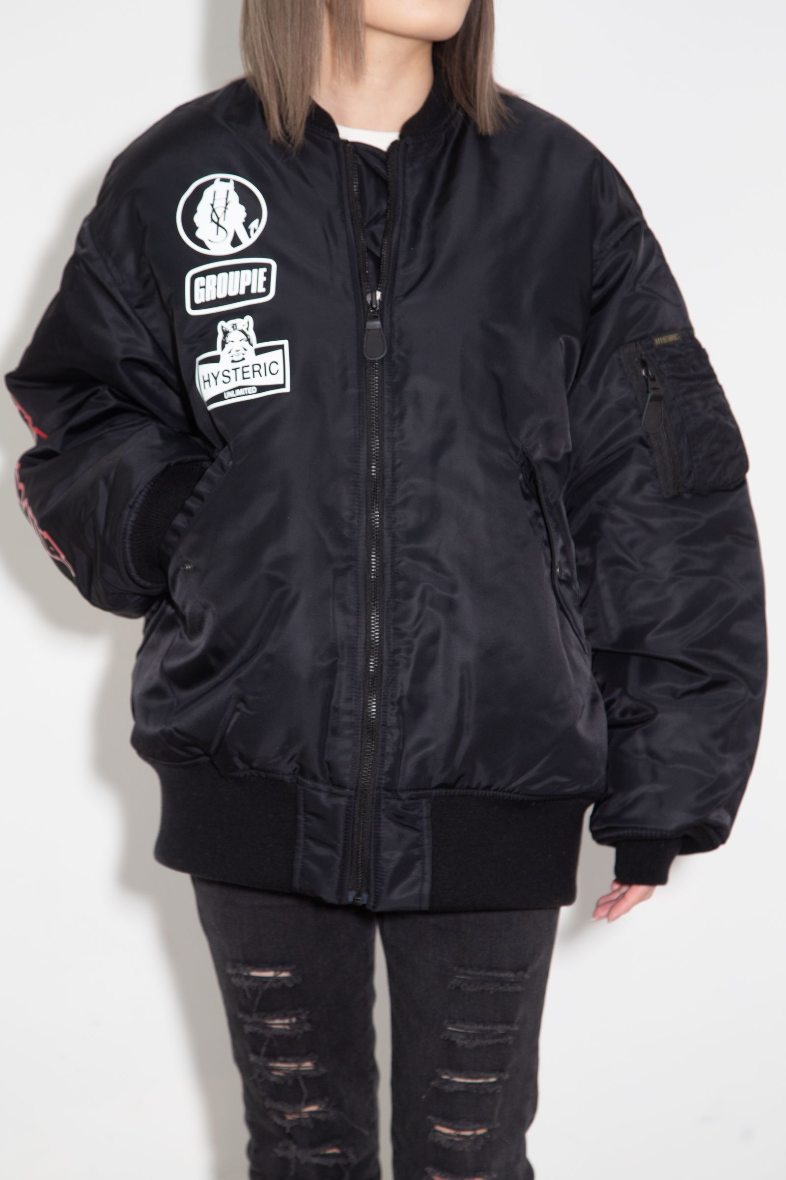 HYSTERIC GLAMOUR - [ラスト1点] DEVILS RACING MA-1 / ブラック | Tempt