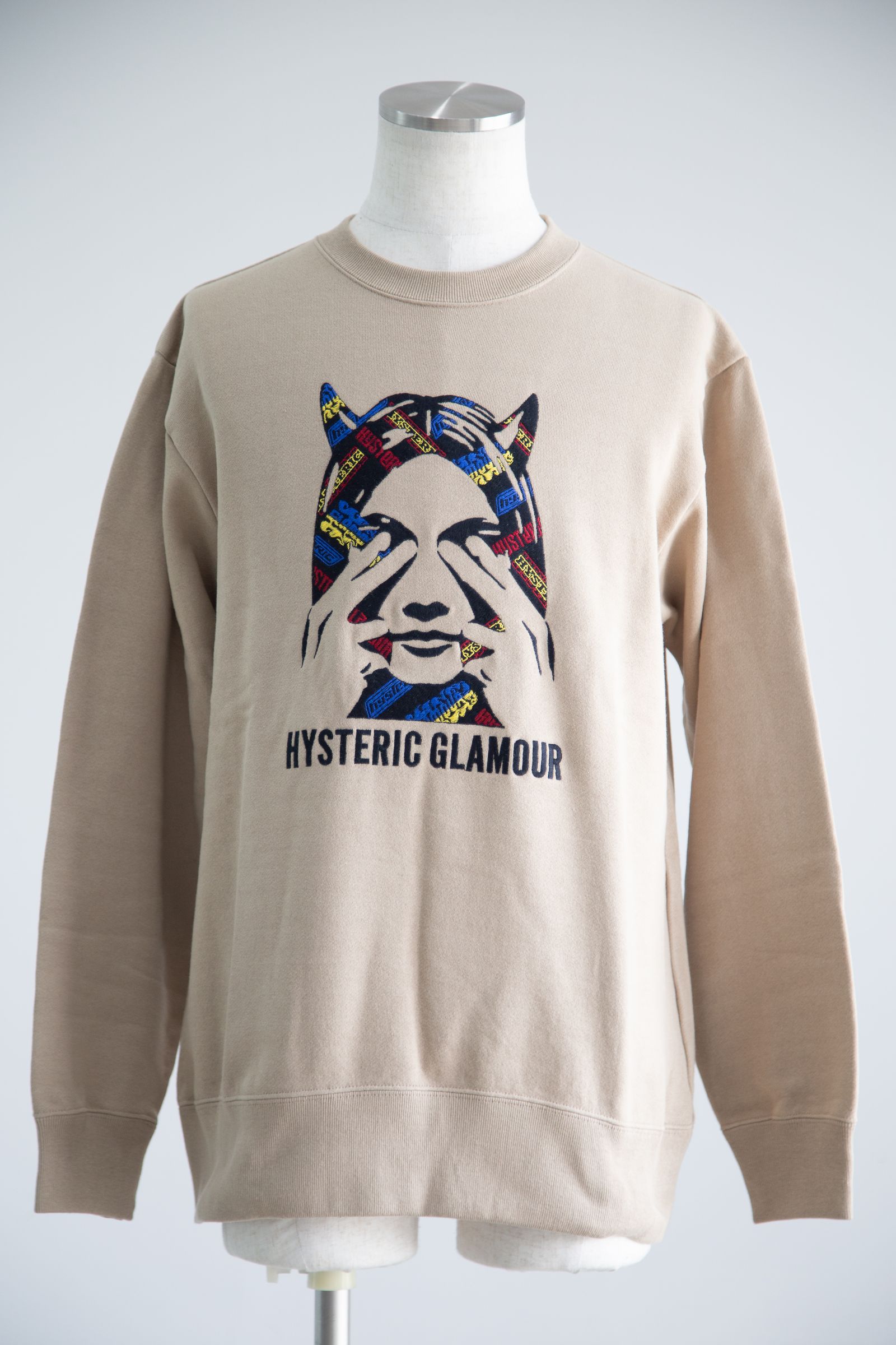 HYSTERIC GLAMOUR - SEE NO EVIL刺繍 スウェット / ベージュ | Tempt