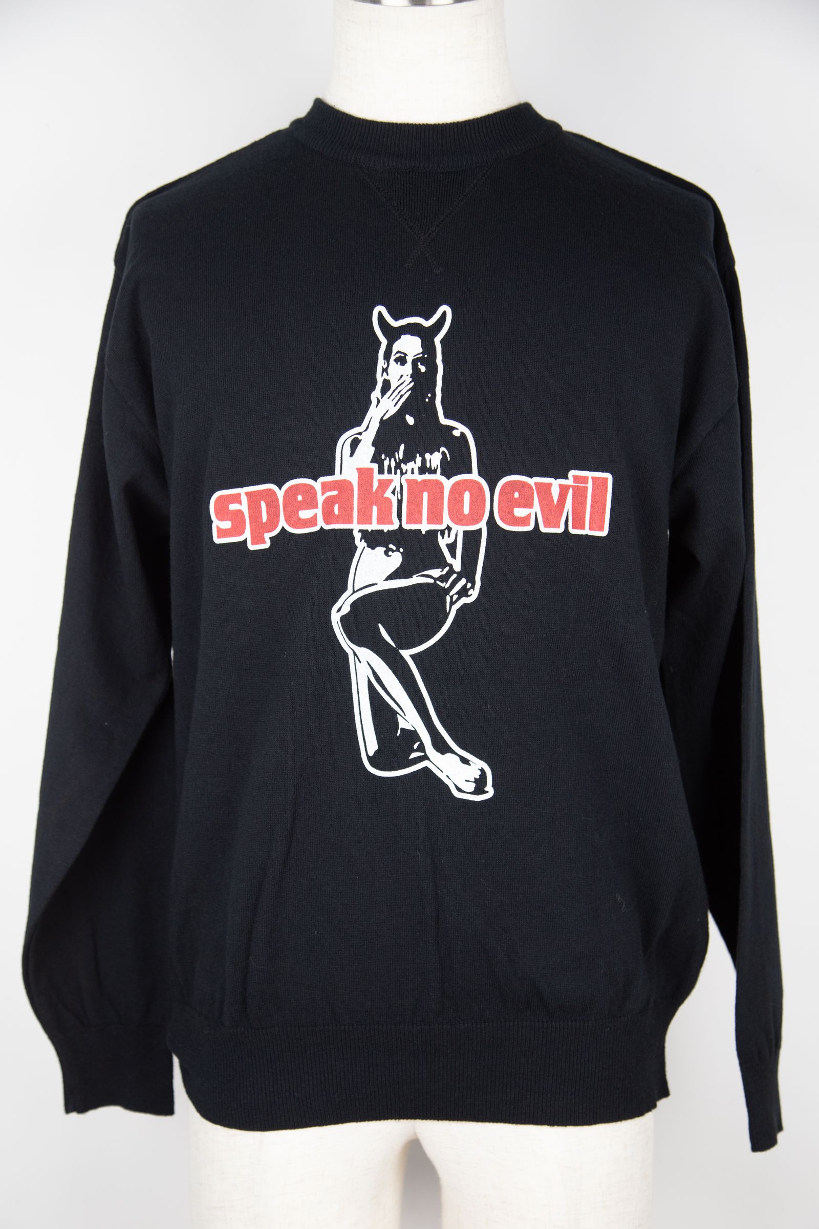 HYSTERIC GLAMOUR - SPEAK NO EVIL セーター / ブラック | Tempt