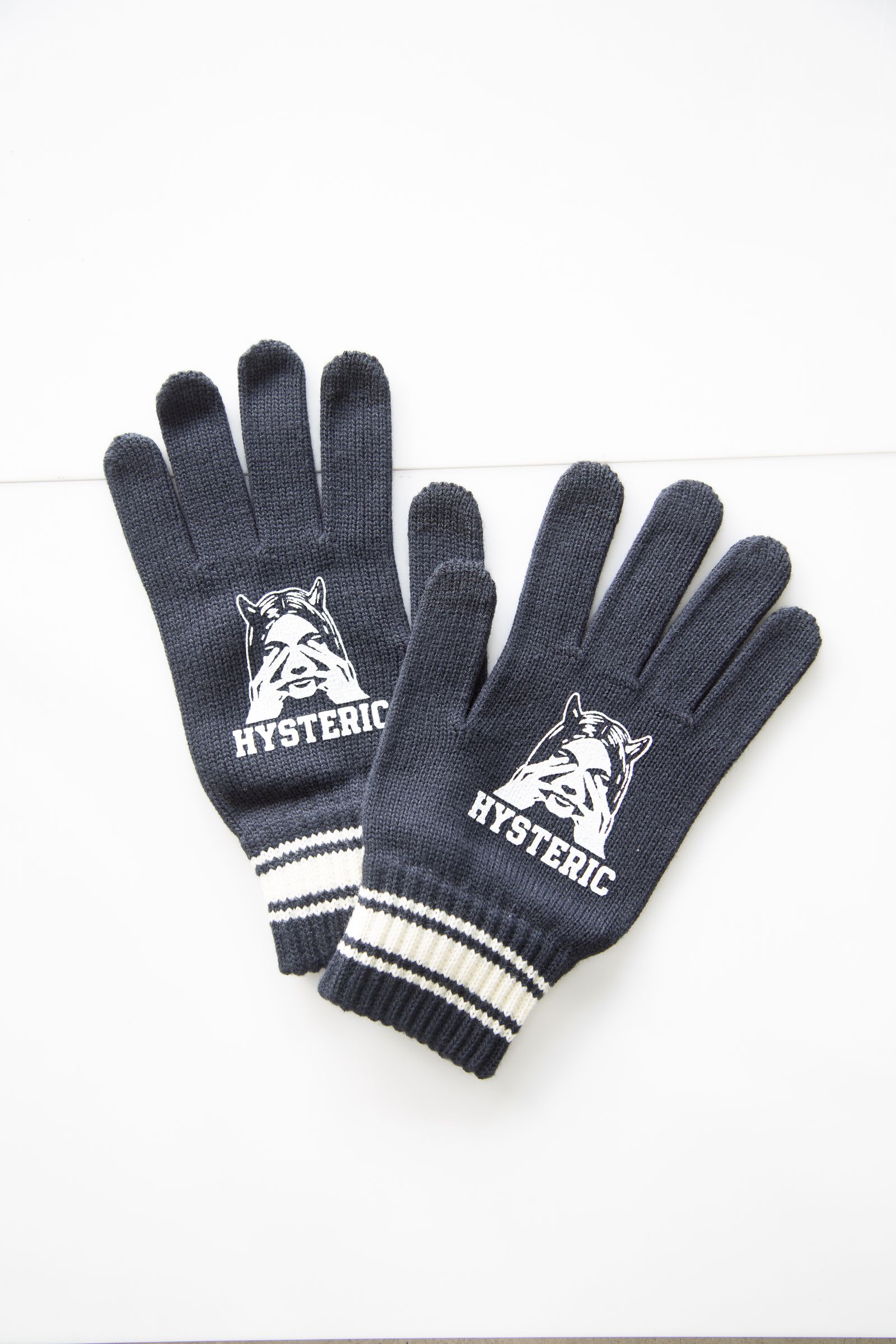 HYSTERIC GLAMOUR - SEE NO EVIL ニットグローブ / ブラック | Tempt