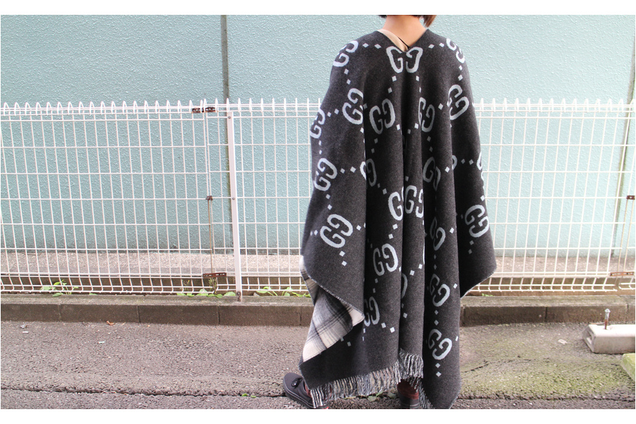GUCCI/グッチ】リバーシブルGGウールポンチョ買取入荷[2020.11.07発行