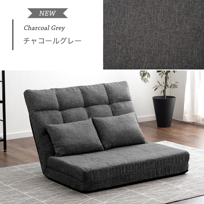 2人掛け 幅130cm 3way ソファベッド 14段階リクライニング ハイバック