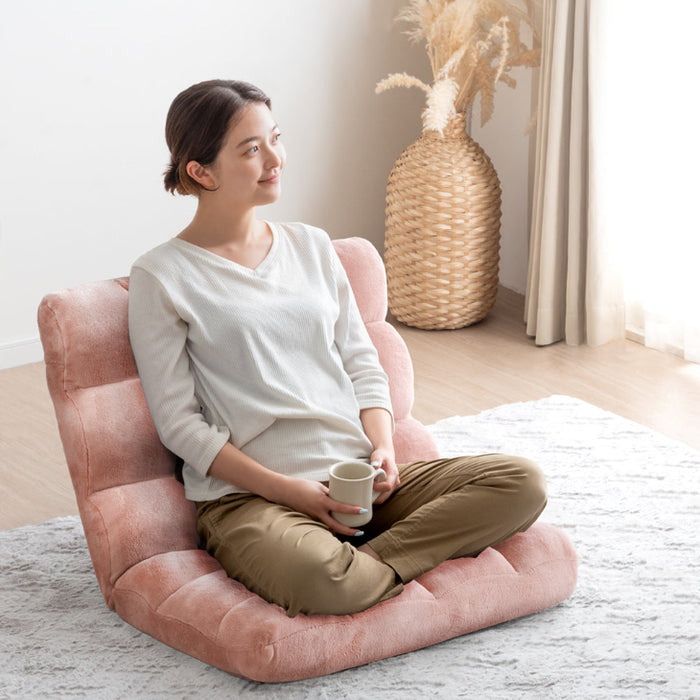 幅65cm］14段階 リクライニング ワイド ニュアンスカラー 座椅子 1人