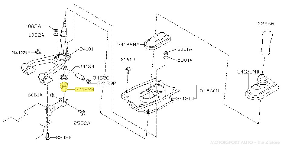 Motorsport Auto - The Z Store - Factory Inner Shift Boot, Upper