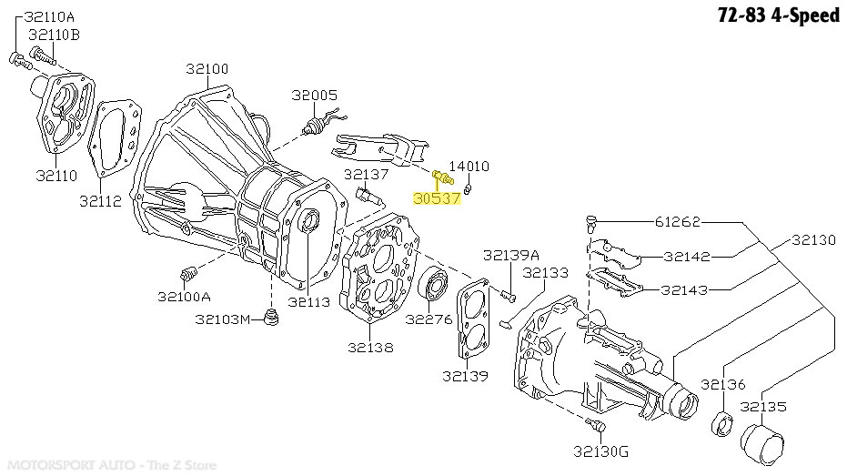 Motorsport Auto - The Z Store - Factory Clutch Fork Pivot Ball, 72