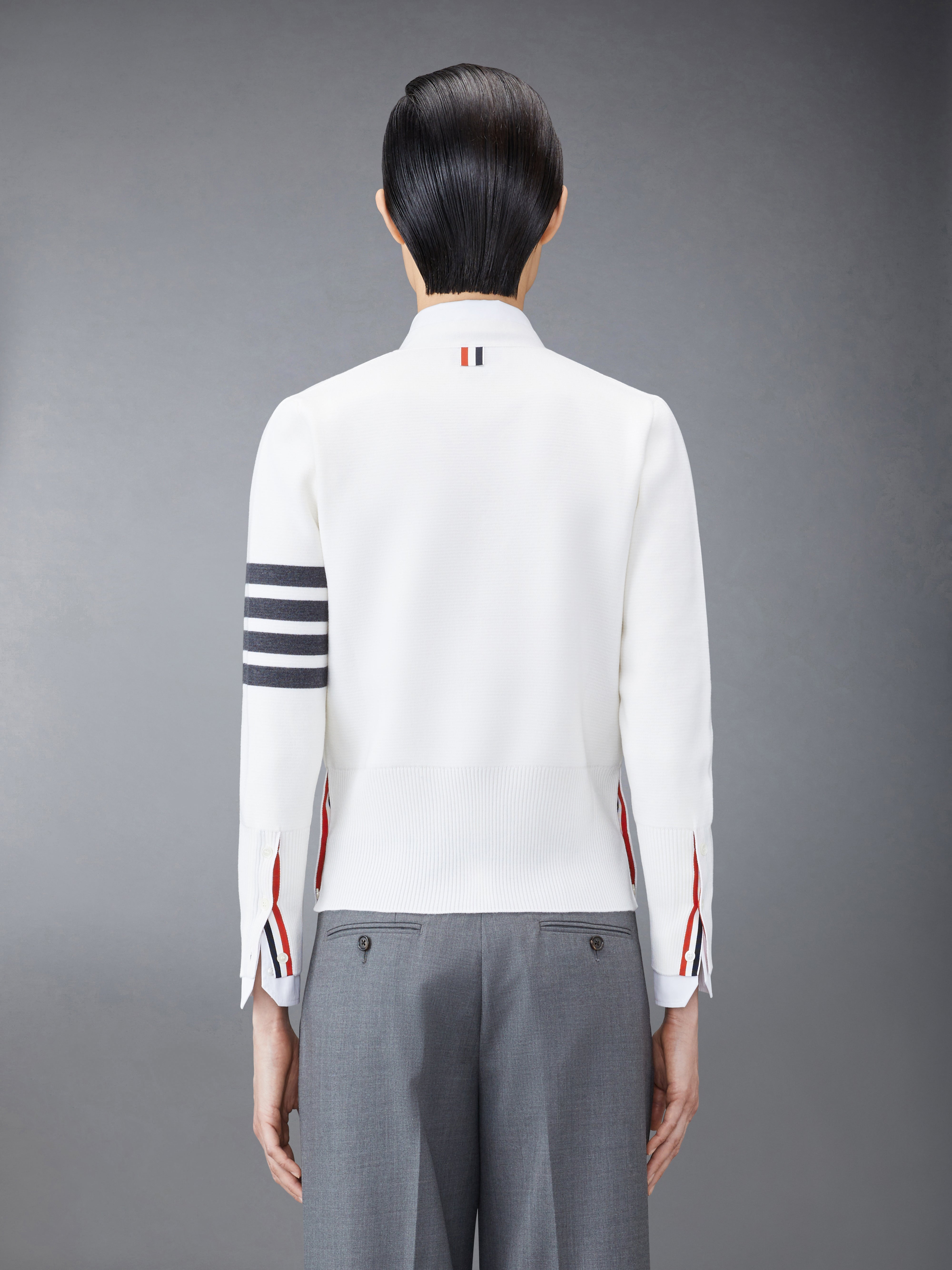 ウール 4BAR Vネック カーディガン | Thom Browne