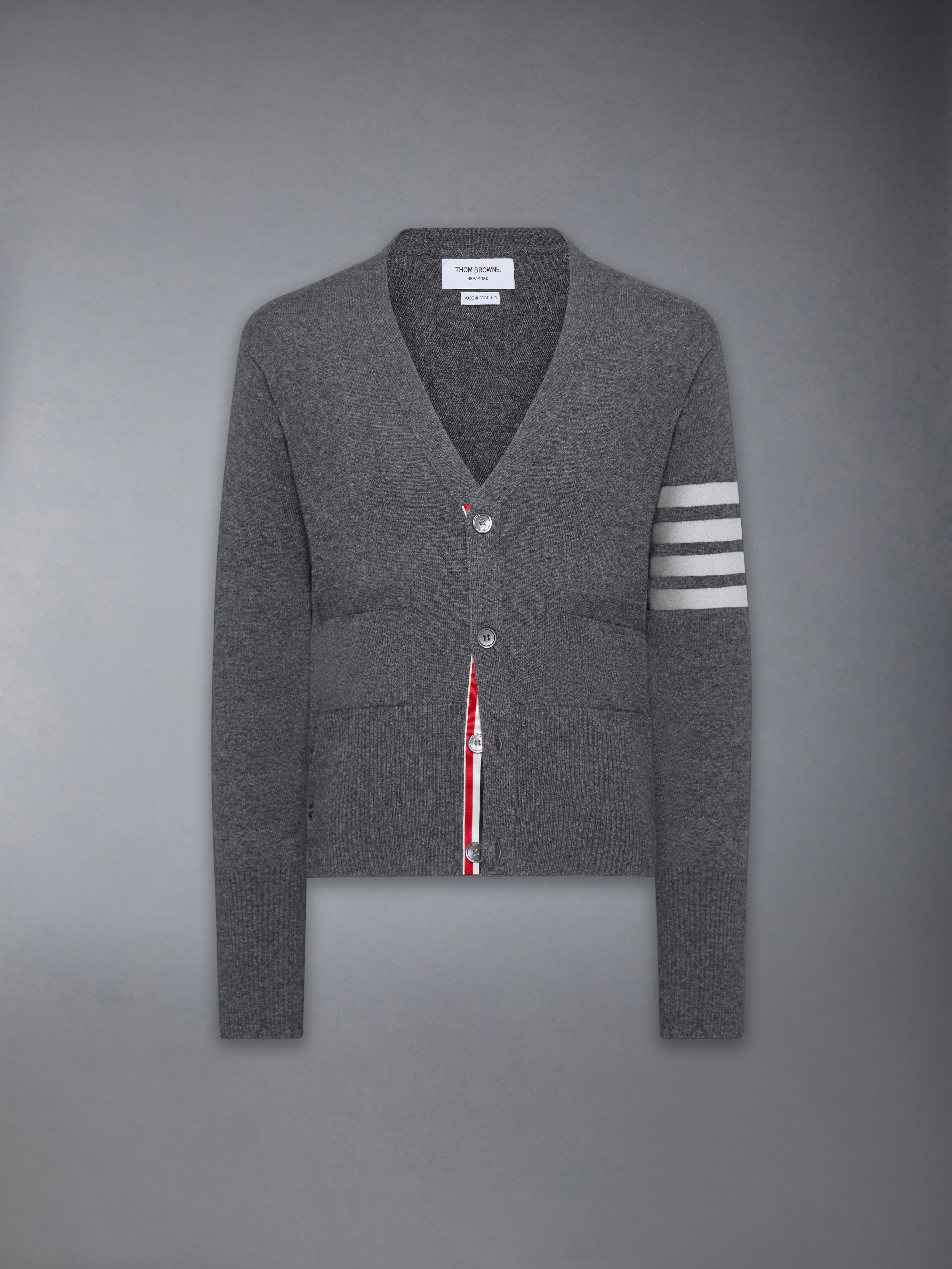 CLASSIC CASHMERE 4-BAR CARDIGAN | Thom Browne