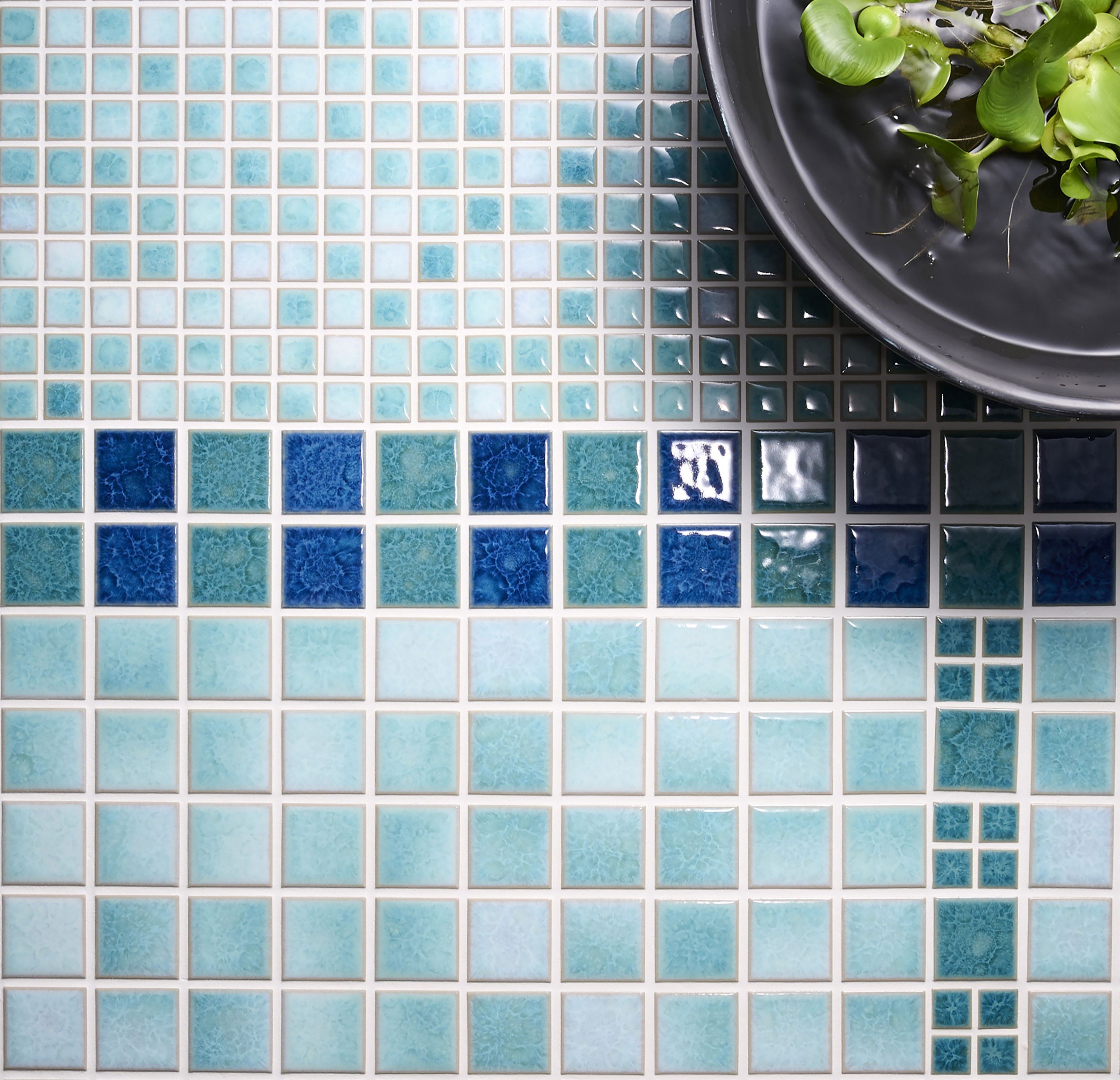 モザイクタイル オーシャンブルーシリーズ 45角平 色:OC-11(￥1000