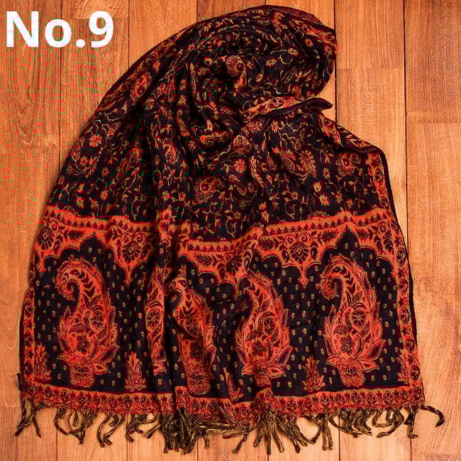 各色あり〕インドの伝統更紗柄 ふんわり大判ストール・ショール〔210cm