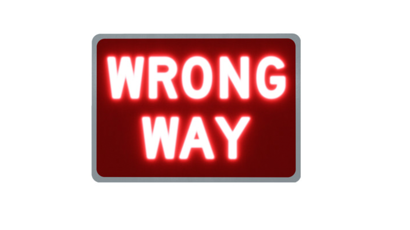 USAストリート看板 WRONG WAY LegendViz Wrong Way Sign - Traffic