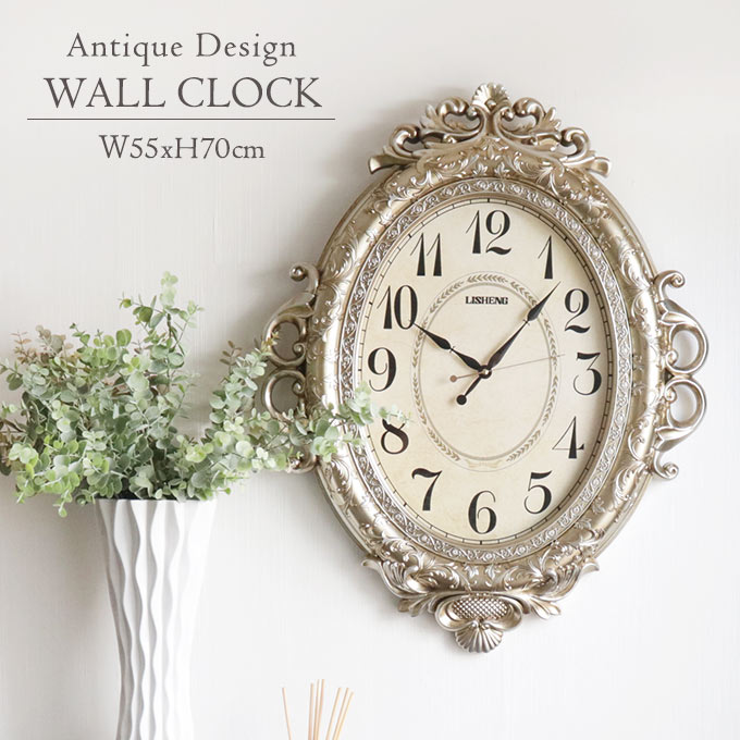 アンティークロココ ウォールクロック(壁掛け時計) ニース｜ロココ調