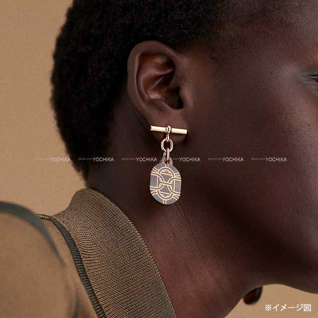 HERMES エルメス ピアス シェーヌダンクル Chaine D'ancre PM ドレ