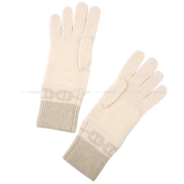 HERMES エルメス 手袋 レディース 手袋 グローブ ヘブン #M クリーム