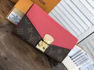 M58417】 ROSE LITCHI ヴィトン 人気長財布 レディース 「LOUIS