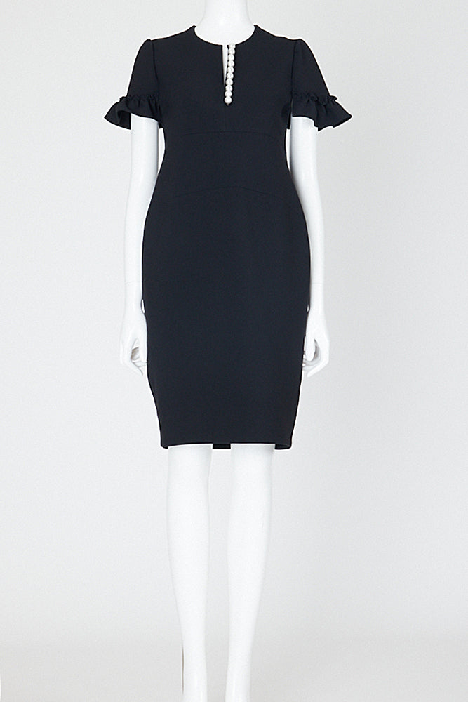 ギャザースリーブパールスリットラインドレス – YOKO CHAN