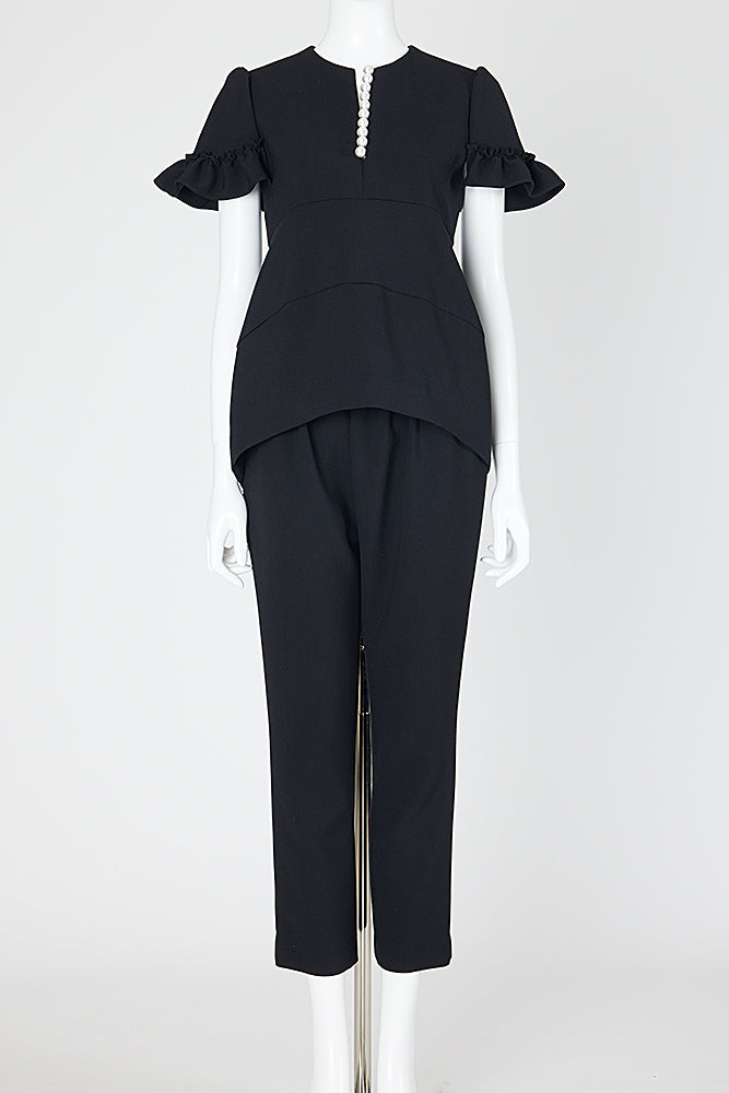 ギャザースリーブパールスリットラインブラウス – YOKO CHAN