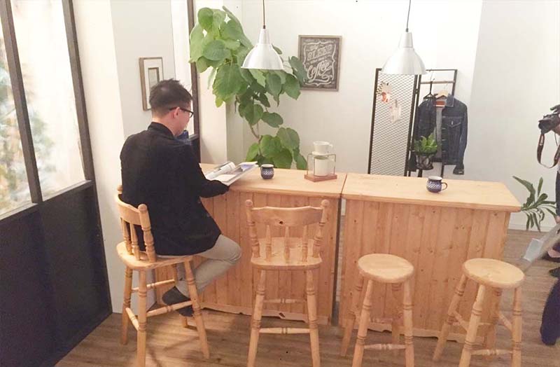 カウンターテーブル 90X45X92 【デンバー バーカウンター90】 麦の穂