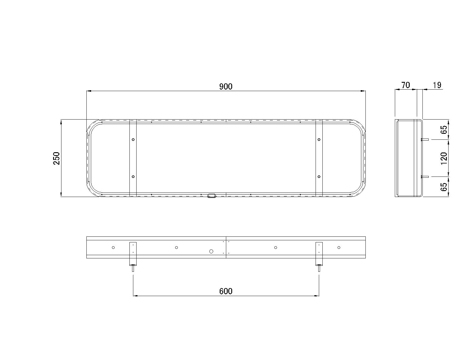 JB 看板灯(アンドン) N型 大 灯具無 - トラックボディパーツトラック架