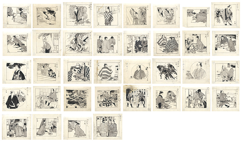 多田北嶺「自筆画稿 桃川如燕『関東侠客 国定忠次』」 | 山田書店美術