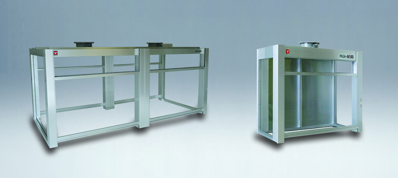 アルミ製卓上フード（ノックダウン式／上下開閉扉タイプ）（FHJ6-N120