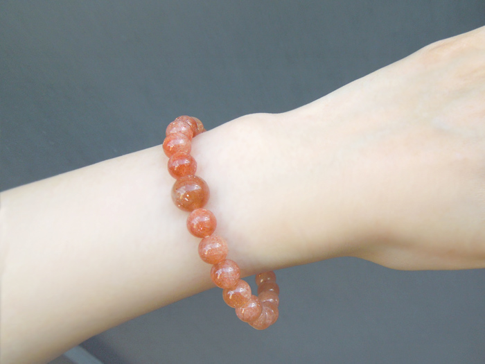 サンストーン8mmブレス共仕立 お数珠の安田念珠店へ｜総本山御用達