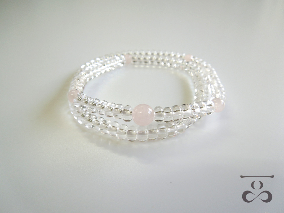 一品(ひとしな)】108ブレス「水晶×藤雲石」 お数珠の安田念珠店へ