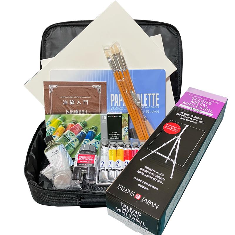 ゆめ画材 オリジナル 油絵スクールセット アカデミック 油彩筆6本入り