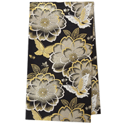 帯単品：B1261 ｜ 振袖用帯 黒金 桜に蝶│ 帯単品レンタル │ 京都着物