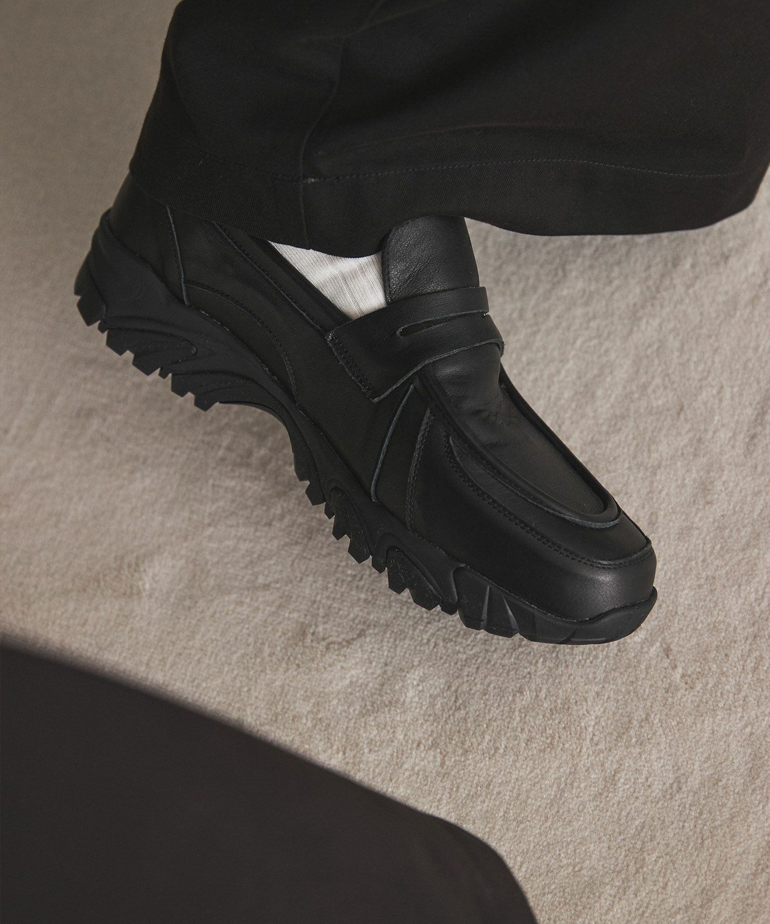 Vibram × OPENING ACT] ボリュームVIBRAMソールリアルレザースウェード