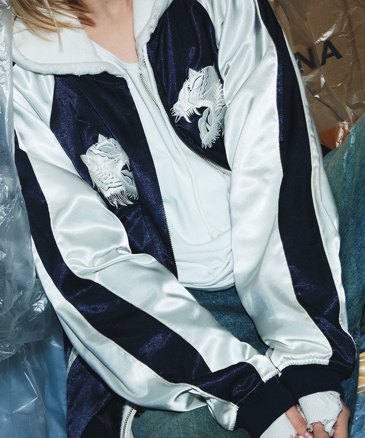 OPENING ACT] ビンテージデザイン虎刺繍スカジャン | OPENING ACT