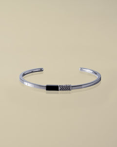 SV925 バンブー オニキス バングル | XOZ SV925 ブレスレット 天然石