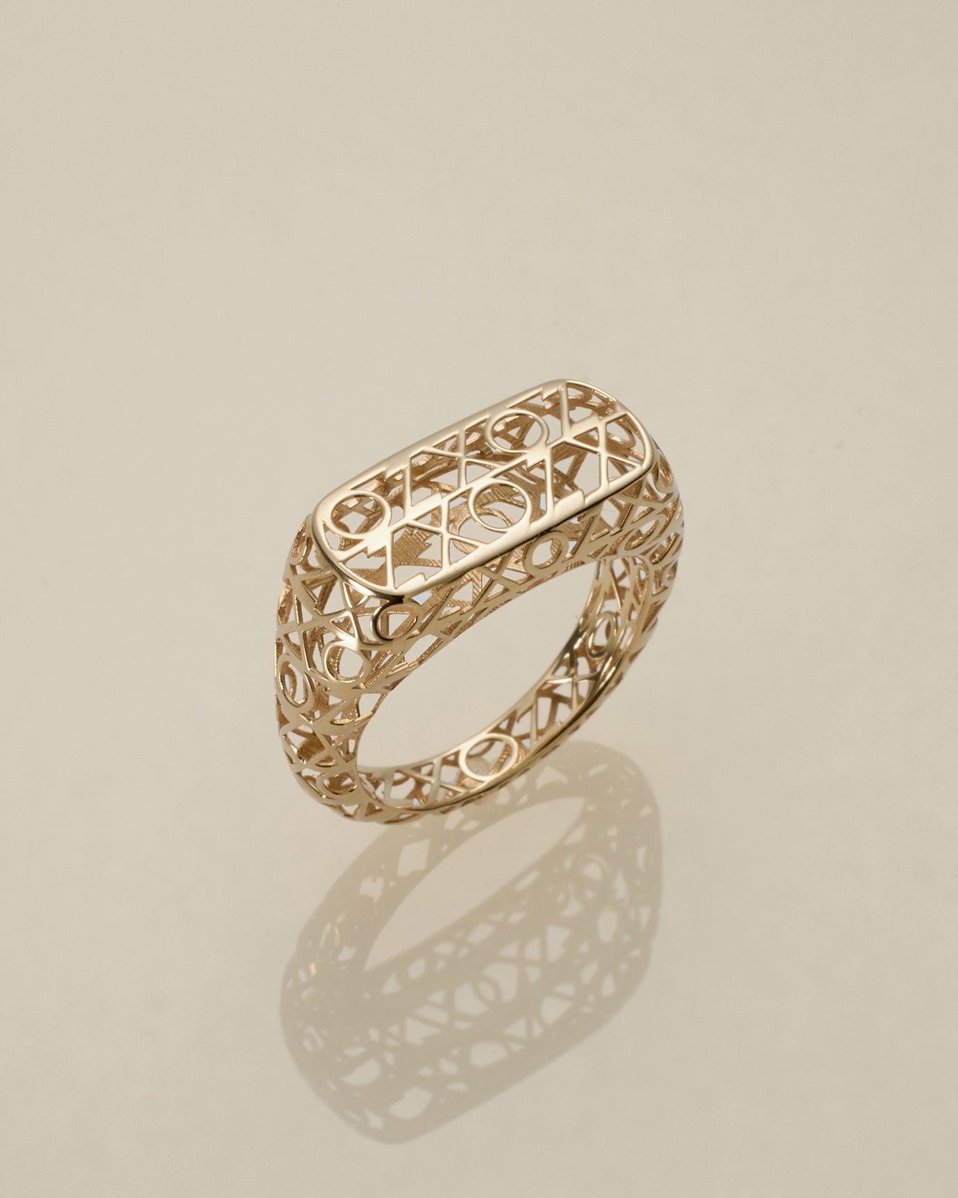 K10 XOZ メッシュ シグネットリング | XOZ 10金リング ブランド – XOZ