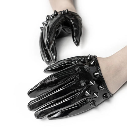 PUNK RAVE】フェイクレザー スタッズ付ハーフグローブ – EpicureanGarden