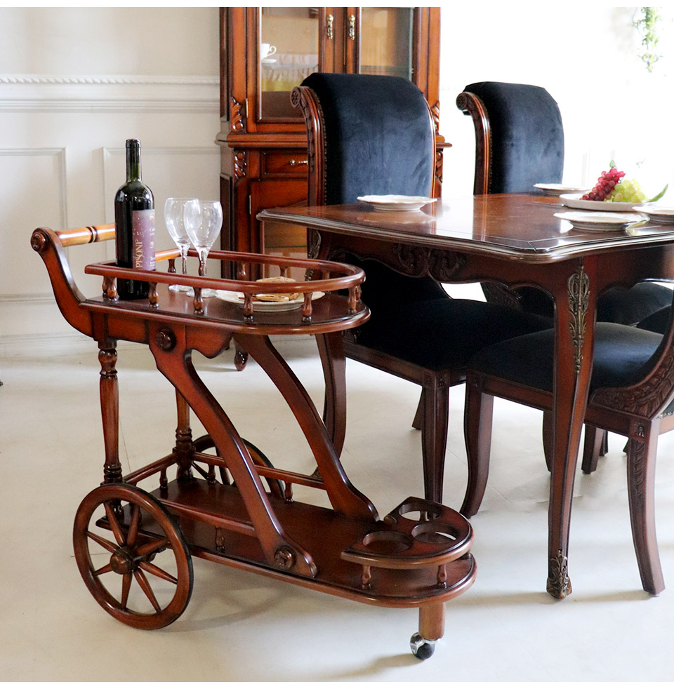 ワインラックワゴン｜高級マホガニー家具VENECHIA｜おしゃれ家具通販 Y
