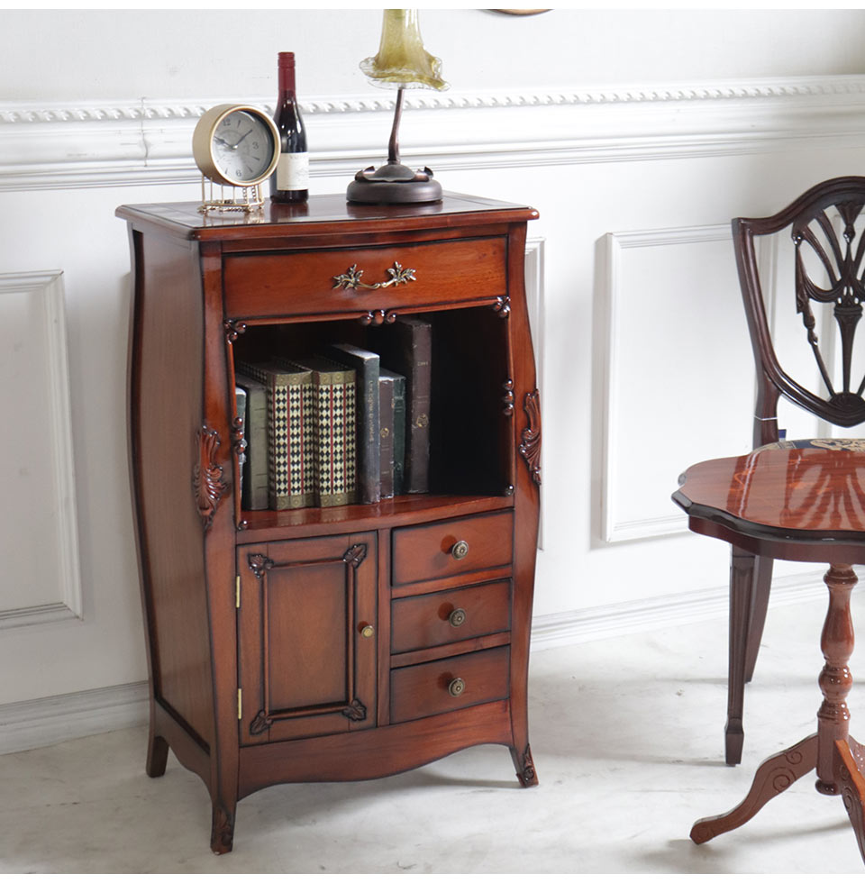 電話台 ファックス台 幅60cm テレフォーノチェスト｜高級マホガニー