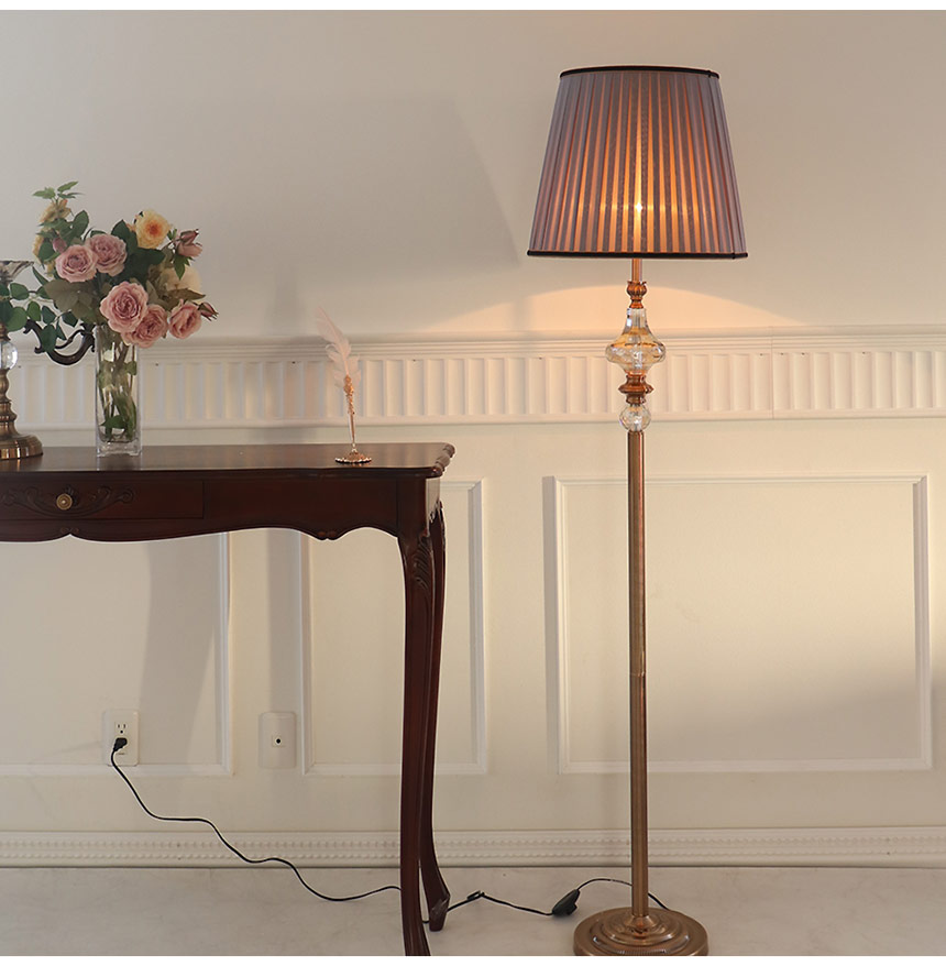 ロココクラシック アンティーク風 フロアランプ パープルブルー