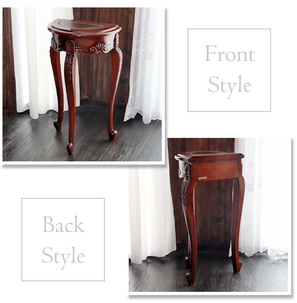 アンティーク調・猫脚ハーフムーンコンソール 幅40cm ｜Y-KAGU(輸入