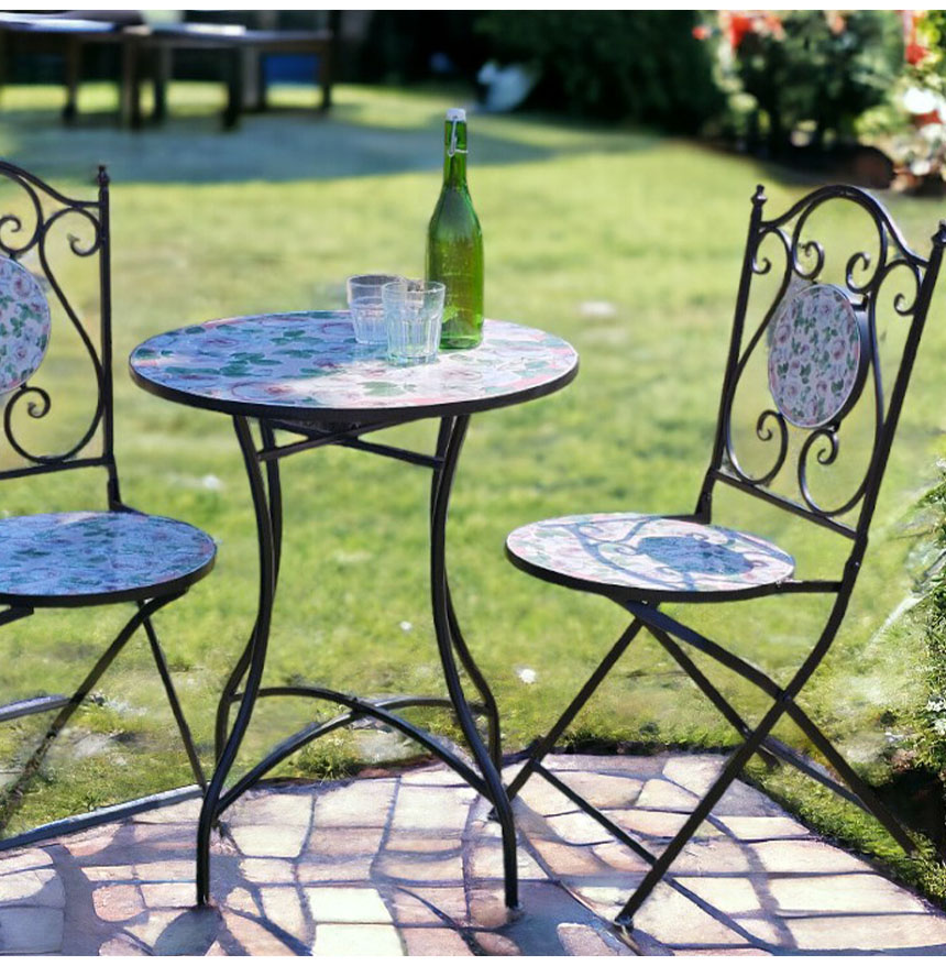 ガーデニングファニチャー ガーデンテーブルφ60cm（マリアローズ）｜Y