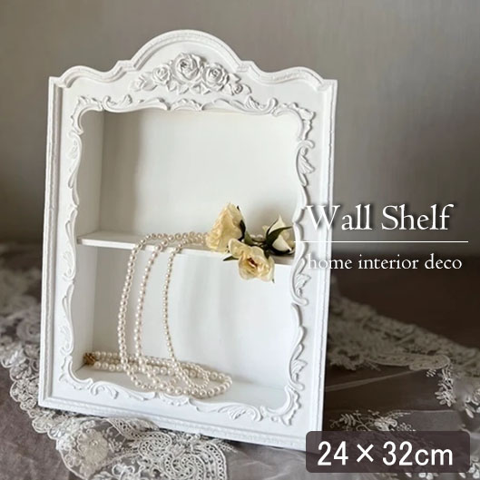 アンティーク シャビーシック ウォールシェルフ ディスプレイラック