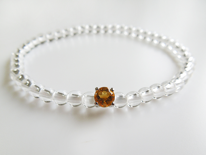 Cotubu】水晶4mmブレスシトリン入11月 お数珠の安田念珠店へ｜総本山