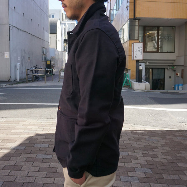 1950-60's ブラックモールスキンフレンチワークジャケット デッド