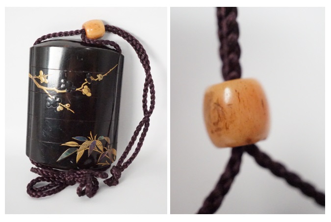 緒締め玉　如意　唐草　銅製　骨董　胴乱　印籠 R1444 緒締め玉 堆朱 骨董 胴乱 印籠 湮管 - メルカリ