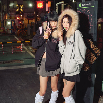 90 Logo Far Zip Hoodie【9090girl】 – YZ