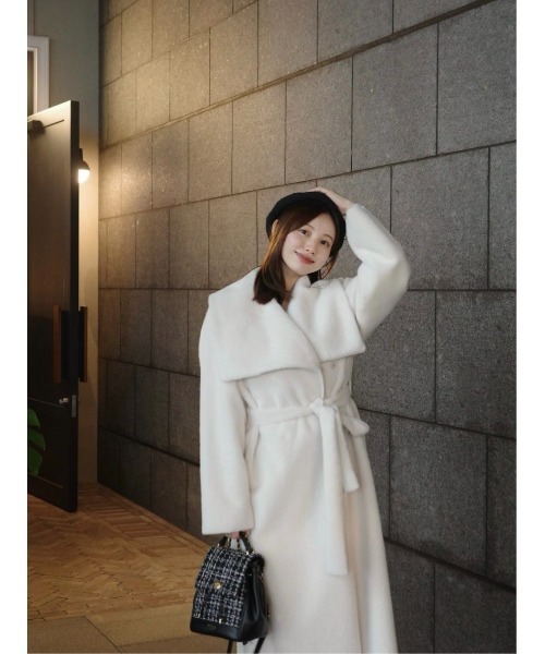 Her lip to ノーカラーコート コート Grace Wrap Coat レディース