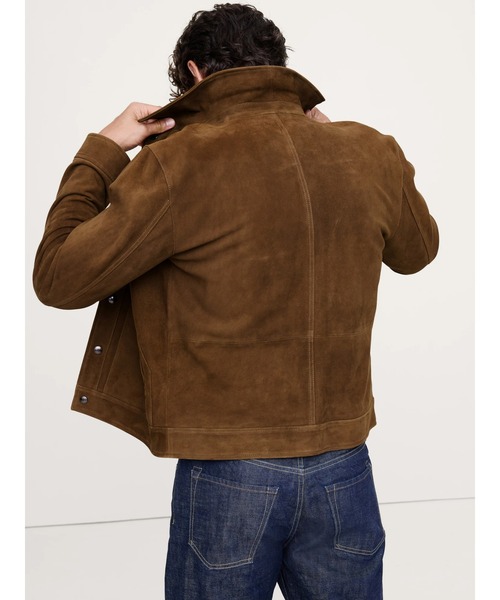 コート ジャケット スエードレザー トラッカージャケット メンズ