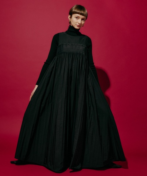 PERNA（ペルナ） ワンピース ピンタックギャザーワンピース : ZOZOTOWN