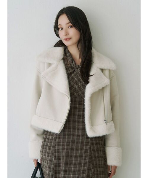 MERCURYDUO（マーキュリーデュオ） ムートンコート ボアコート